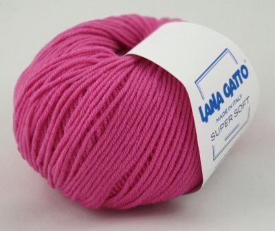 Lana Gatto Super Soft (5286 фуксия) 100% меринос экстрафайн 50 г/125 м